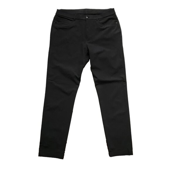 Lululemon ABC Classic Fit Commission Trouser Pants Mens 34 Black Warpstreme - Picture 3 of 13